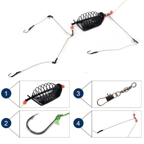 Leurre efficace pour poisson carpe pêche appât cage groupe ligne leurre coulan - Photo 9/24