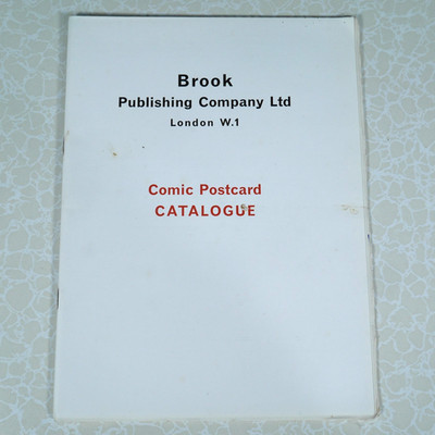 Vintage Brook Postcard Trade Catalogue, Naughty Seaside Comic Style