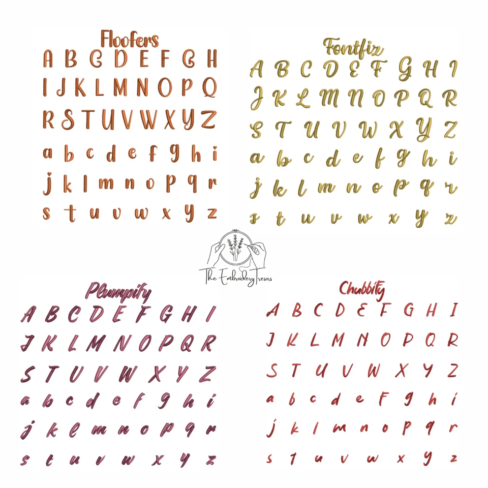 3D PUFF Embroidery Font Mega Bundle - ALL Formats available - Same Day Delivery - Image 2 of 4