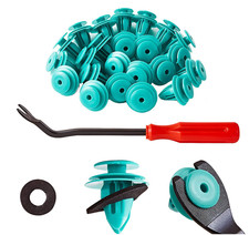 100Pcs Trim Door Panel Retainer Clips, Car Push Fastener Clips, Door Trim Clips