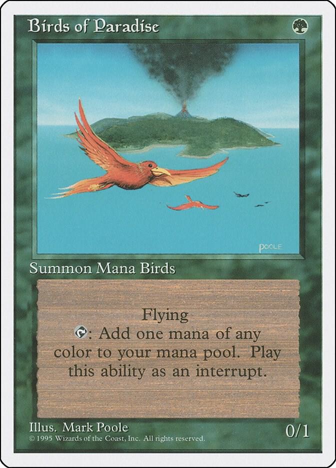 Birds of Paradise LP #118 Fourth Edition MTG