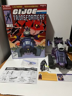 2012 SDCC GI Joe vs Transformers Shockwave HISS Tank & Destro w/Box & Filecards