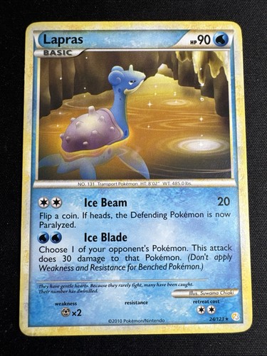 Lapras 24/123 - Heartgold & Soulsilver - Pokémon Card - Regular - MP