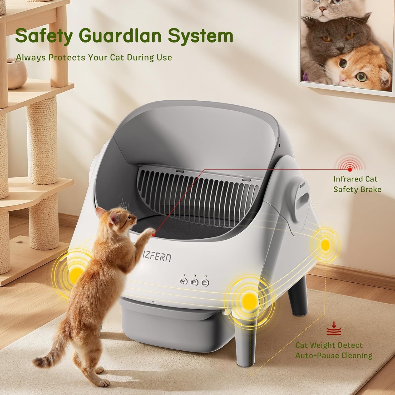 For Multiple Cats, Automatic Cat Litter Box App Control