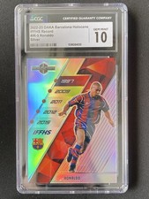 Ronaldo 2022-23 Daka Barcelona Holocene Iffhs Record Silver /50 #IR-5 CGC 10