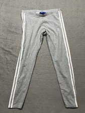 Adidas Originals 3-stripes Leggings Womens Medium Gray Running Pants
