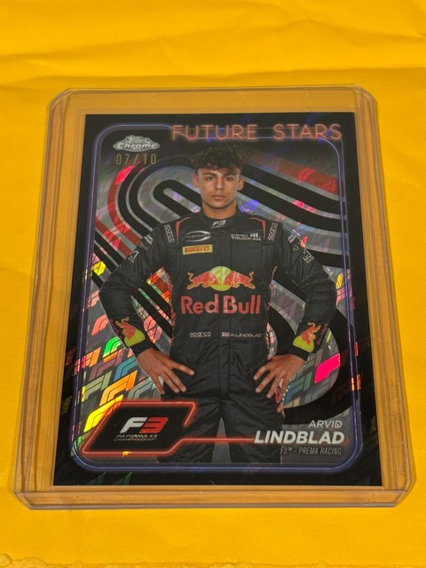 2024 Topps Chrome Logofractor Formula 1 F1 Arvid Lindblad Black /10 #45
