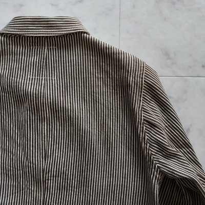 visvim FLUXUS Denim Hickory Chore Jacket Coverall Brown M Japan