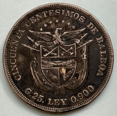1904 Panama 50 Centesimos KM# 5. Balboa Silver Coin | eBay