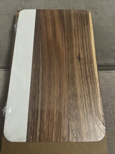Schneidebrett Naturmaterial Akazienholz und weißer Marmor 10x6 - Bild 3 von 4