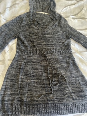 Roxy Tunic  Hooded 60% Cotton 40% Acrylic Grey size L
