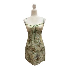 Cider Womens Jacquard Tapestry Floral Mini Dress Size Small Cottage Core