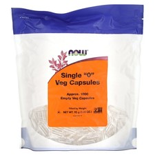 Now Foods Single 0 Vcaps 1000 Empty Vcaps Gluten-Free, Milk-Free,