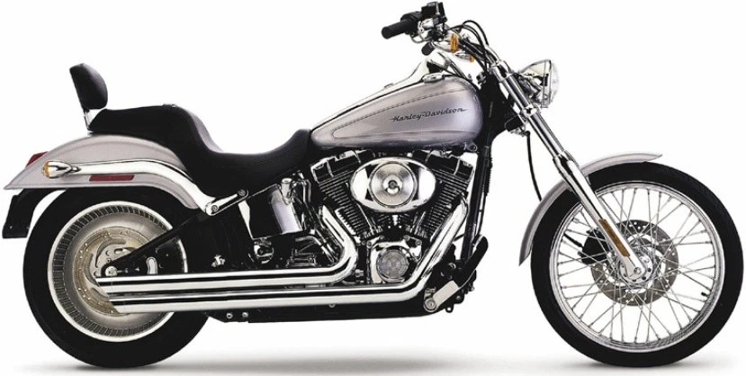 Escape cromado Cobra Speedster Slashdown compatible con 1999-2006 H-D Softail 6850 Foto 2 de 3
