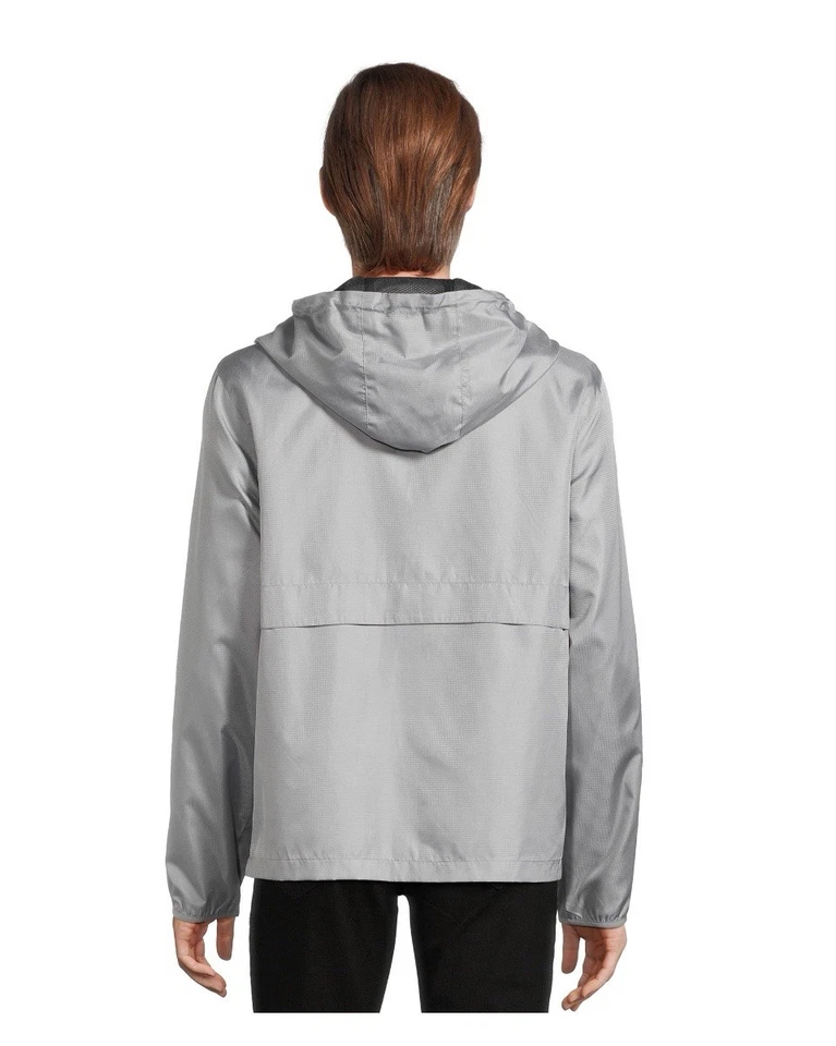 REEBOK Men’s Size S Full-Zip Windbreaker Jacket with Hood • Sleet - Image 4 of 4