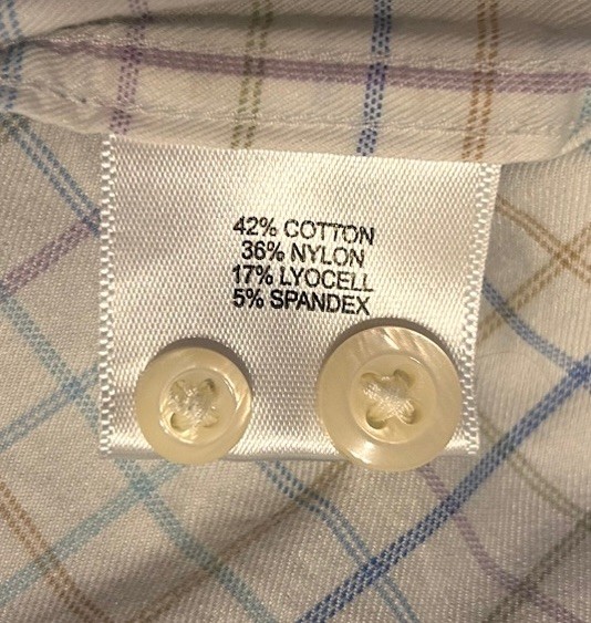 Peter Millar Performance Stretch White Plaid Butt… - image 6