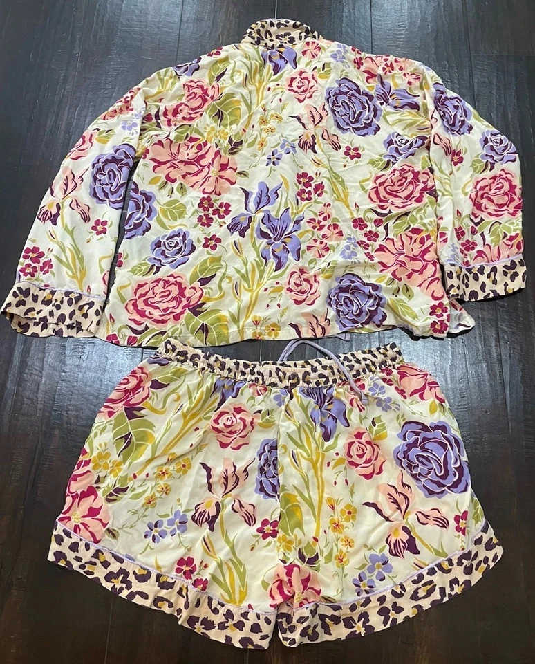 Conjunto corto de pijama floral POWDER para mujer flores grande L ropa de salón modal Foto 3 de 4