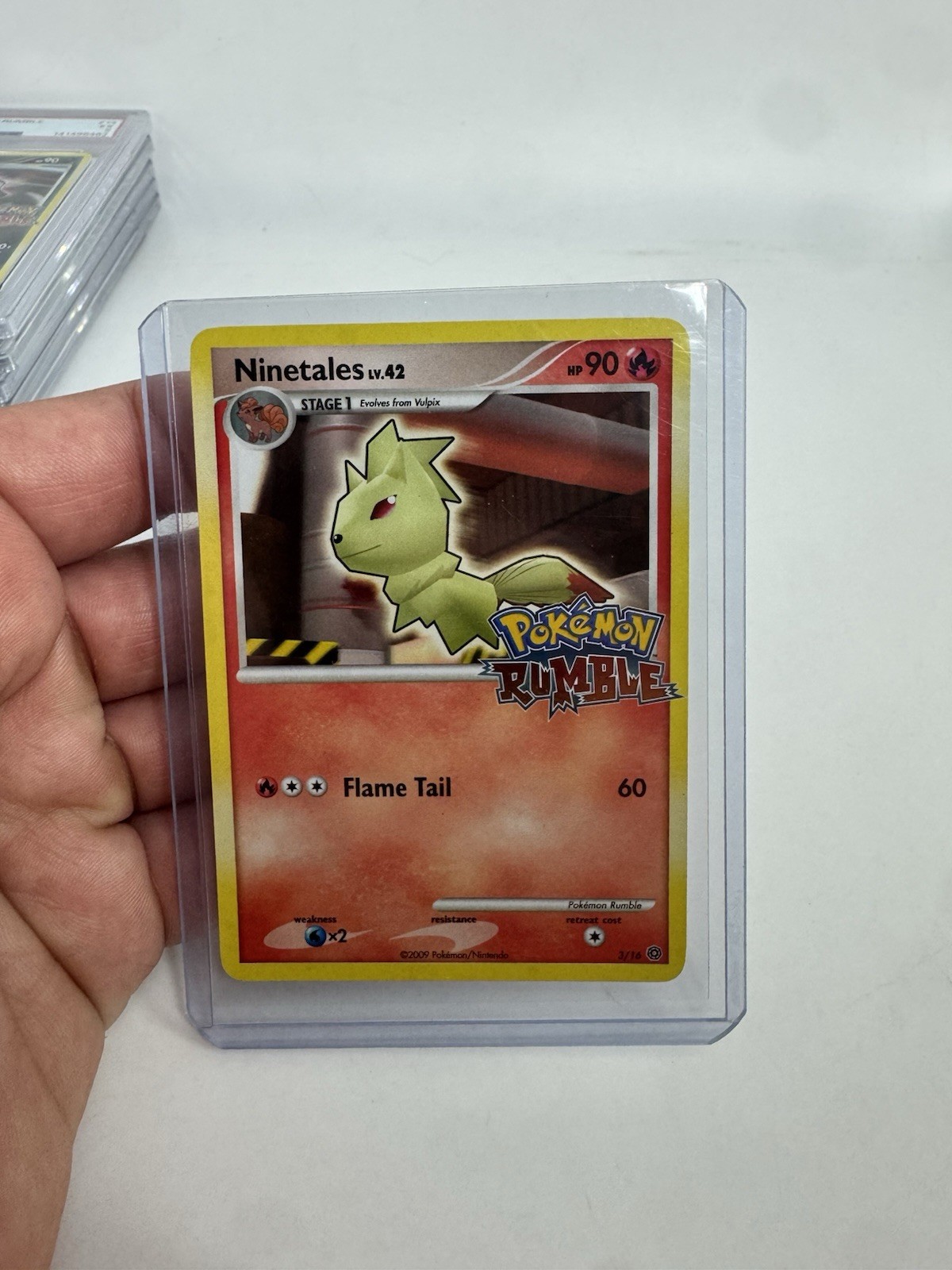 2009 Pokémon Rumble Ninetales Lv. 42 3/16 LP/MP