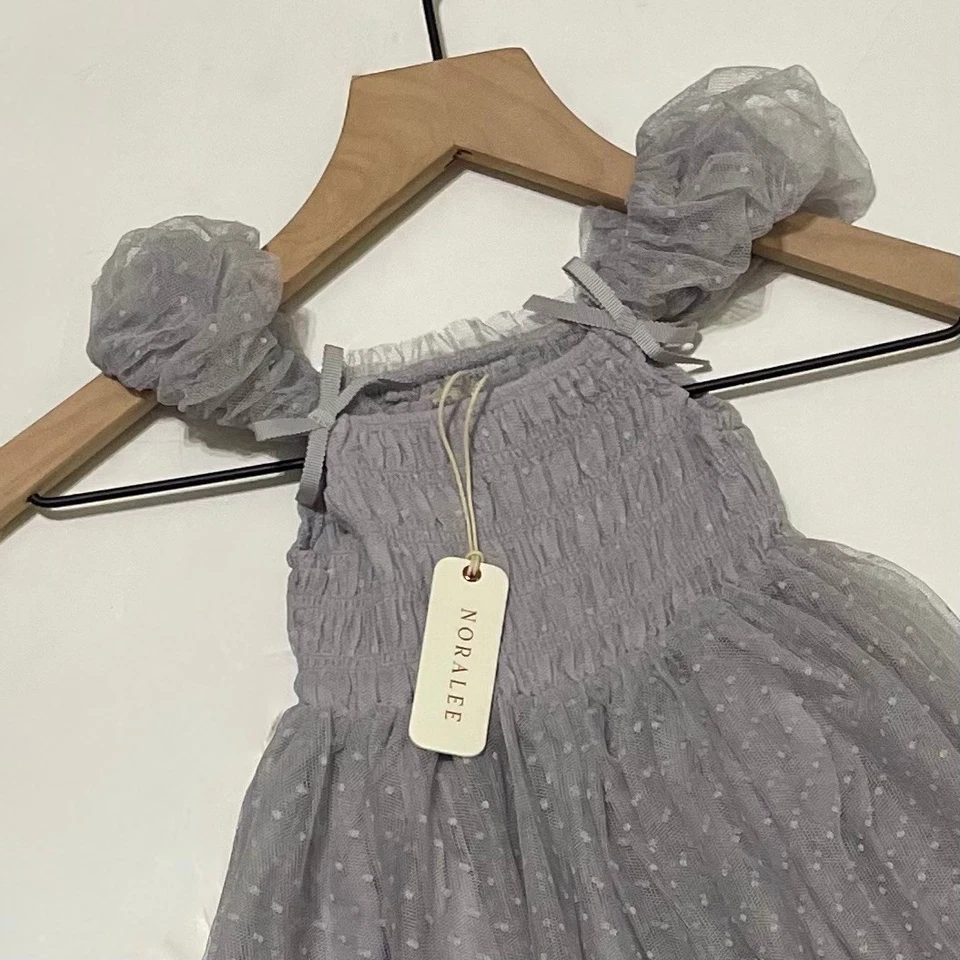 ¡¡NUEVO CON ETIQUETAS!! NORALEE Clara Vestido de Fiesta Periwinkle Tul Calado en Niveles Para Niña Talla 2 Foto 4 de 4
