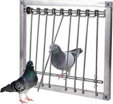 1 jaula para p jaros, trampa de acero inoxidable para palomas, puerta con barras