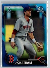 2016 Bowman Draft #BDC-38 C.J. Chatham Chrome Blue Refractor #/150 E21