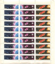 Soviet Union/Russia 1963 Mi. 2852-2857 ** Sheet MNH Successes in Space Exploration
