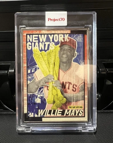 2021 TOPPS PROJECT 70 #709 WILLIE MAYS BY NEW YORK NICO AP SILVER FRAME 27/51