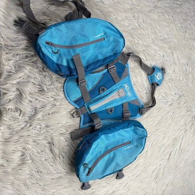 Kurgo Blue Baxter Dog Backpack Saddlebag Pack Adjustable Saddlebag Hiking