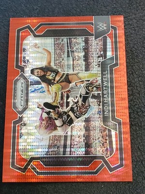 2024 Panini Prizm WWE - Indi Hartwell #80 Red Pulsar Prizm /399