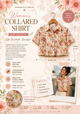 Elegant designed women s collared shirt