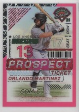 2024 Panini Prospect Edition Pink Velocity Prizm /79 Orlando Martinez #139 1l7v