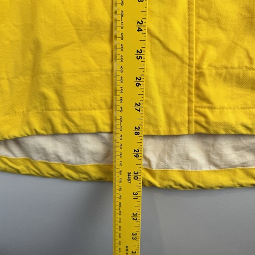 VTG 90's Tommy Hilfiger Athletics Men's Windbreaker Yellow Hooded Jacket L - Picture 12 of 14