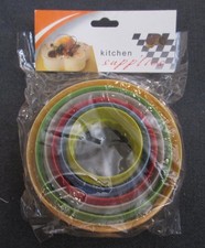 6 Pack Round Cookie Biscuit Cutters Set Pastry Cutters in Graduated Sizes - NIP