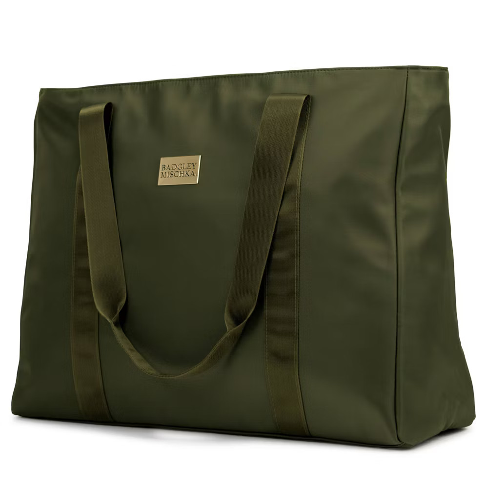 Badgley Mischka Nylon Travel Weekender Bag - Olive Green 5290₽