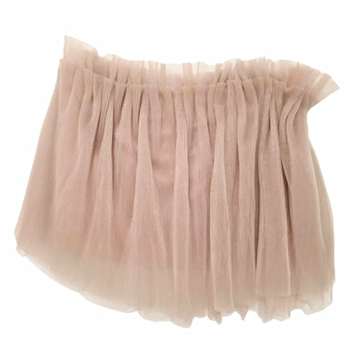 Vintage Y2K 2.7 August Dusty Pink Tulle Gathered Tiered Mini Skirt Size L