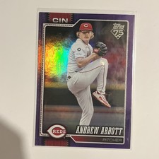 Andrew Abbott 2026 Topps Series 1 Purple Rainbow Foil /250 #218 Reds 