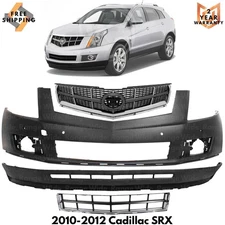 Front Bumper Cover Paintable & Grille Assembly Kit For 2010-2012 Cadillac SRX