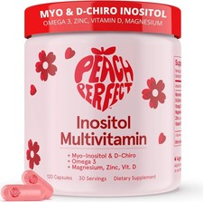 Peach Perfect Inositol Multivitamin  Myo-Inositol  D-Chiro, 120 Capsules