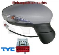 Tyc 310-0225 AußEnspiegel Rechts Spiegel AußEn FüR Ford