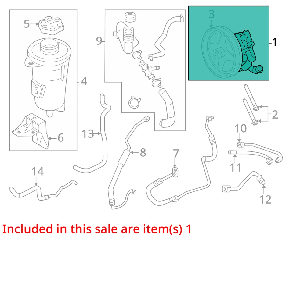 Bomba de columna de dirección asistida Ford E-350 Super Duty 2011-2019 OEM ZB53V Foto 2 de 3