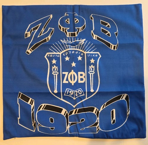 Zeta Phi Beta Sorority 17 X 17.5 Pillow Cover Zip Up New Unbranded