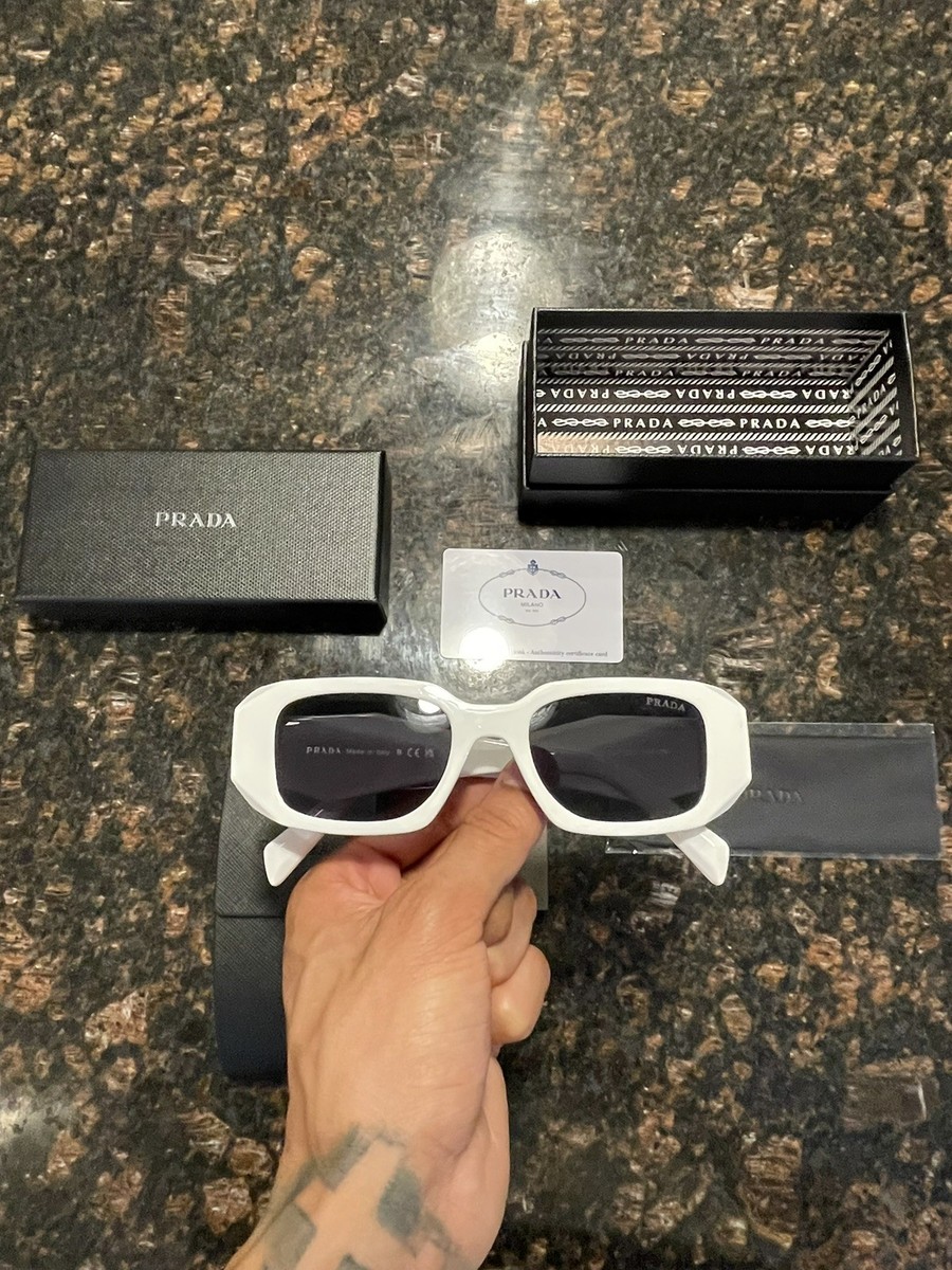 Prada PR17WS 1AB5S049 Women's Sunglasses 49 mm white/ Dark Grey