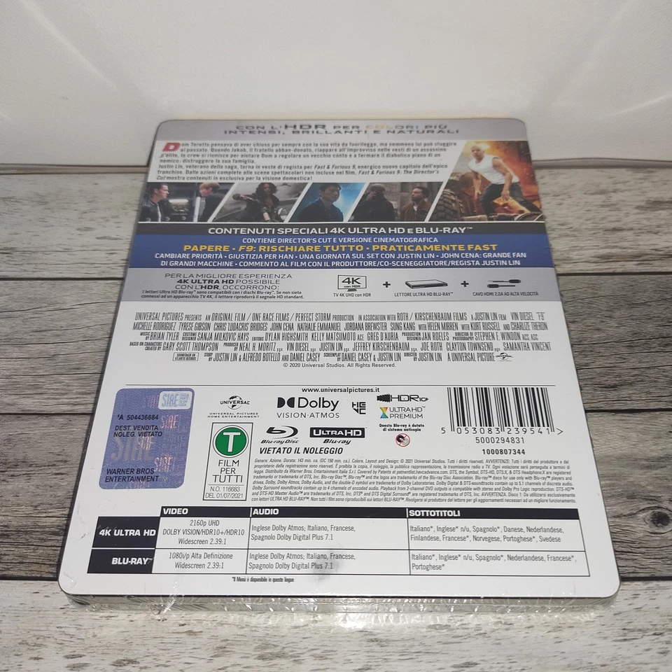 Fast & Furious 9 Steelbook 4K [4K + Blu-Ray] - New - Image 2 of 2