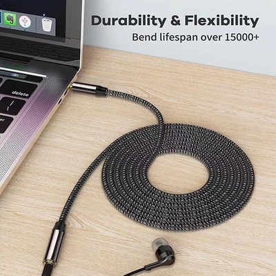 3.5mm Headphone Extension Cable ,Right Angle  Male to Female Stereo Audio Cable