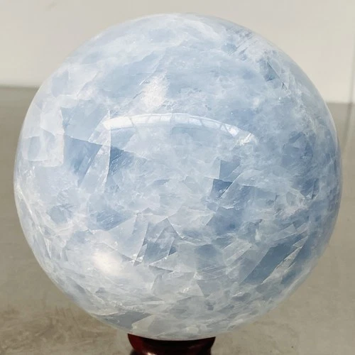 Natural Blue Celestite Crystal Sphere Ball Healing Madagascar 2280G (5.02LB)