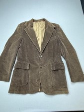 VINTAGE Levi's Panatela Blazer Mens 42 Long Brown Corduroy Wide Wale Jacket 70s