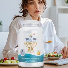 Nordic Naturals Ultimate Omega 2X 2150mg Fish Oil 180ct Softgels Heart New