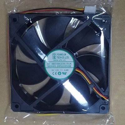 1 PC New Yonglin DFS122512H 12V 3.4W 3-Wire Chassis Cooling Fan #jg