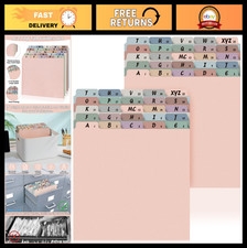 50 Pcs Alphabetical File Organizer Set - A-Z Top Tab Dividers, 12 Colors, Heavyw