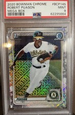🔥2020 BOWMAN CHROME MEGA BOX ROBERT PUASON 1ST MOJO REFRACTOR #BCP-145 PSA 9 🔥